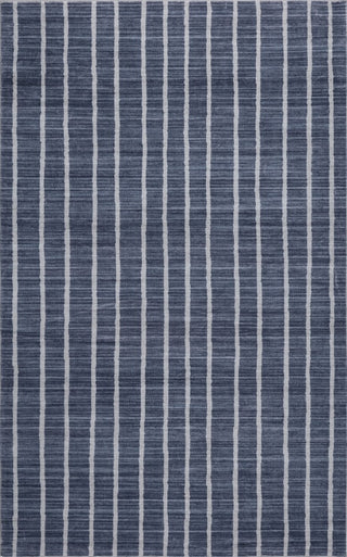 Orton Distressed Ticking Stripe Non-slip Machine-washable Area Rug