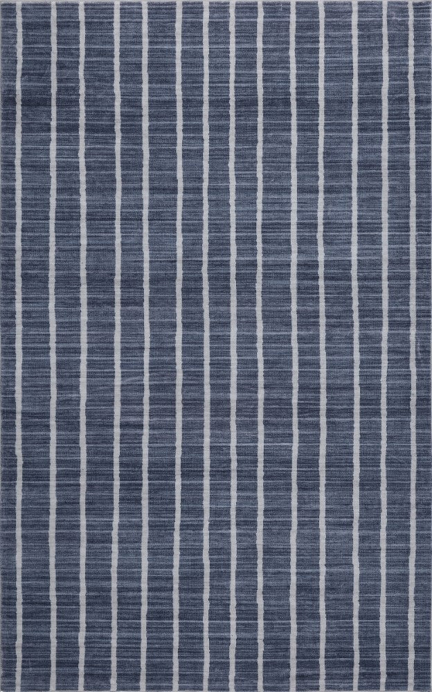 Orton Distressed Ticking Stripe Non-slip Machine-washable Area Rug