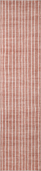 Orton Distressed Ticking Stripe Non-slip Machine-washable Area Rug