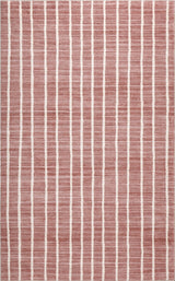 Orton Distressed Ticking Stripe Non-slip Machine-washable Area Rug
