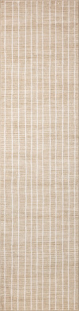 Orton Distressed Ticking Stripe Non-slip Machine-washable Area Rug