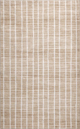 Orton Distressed Ticking Stripe Non-slip Machine-washable Area Rug