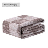 Draft Distressed Checkerboard Stripe Border Non-slip Machine-washable Area Rug