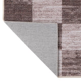 Pawn Distressed Checkerboard Non-slip Machine-washable Area Rug
