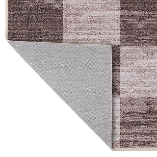 Pawn Distressed Checkerboard Non-slip Machine-washable Area Rug