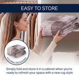 Pawn Distressed Checkerboard Non-slip Machine-washable Area Rug
