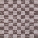 Pawn Distressed Checkerboard Non-slip Machine-washable Area Rug