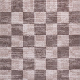 Pawn Distressed Checkerboard Non-slip Machine-washable Area Rug