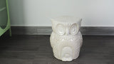 Millie 17.5" Classic Vintage Ceramic Indoor/Outdoor Owl Garden Stool