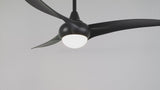 Aviator 52" Coastal Vintage Iron/Plastic Mobile-App/Remote-Controlled 6-Speed Retro Swirl Integrated LED Ceiling Fan
