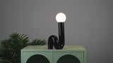 Katya 18" Scandinavian Minimalist Ceramic Spiral Tube LED Table Lamp