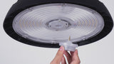 12 in. 200-Watt Integrated LED Motion Sensor High Bay Indoor/Outdoor UFO Light with 26000 Lumens 5000K