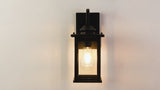 Cary 5.9" Iron/Glass Traditional Modern Lantern LED Outdoor Lantern Set 2