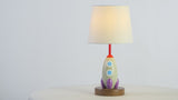Houston 17.5" Coastal Style Iron/Resin Rocket LED Kids' Table Lamp with Phone Stand and USB Charging Port