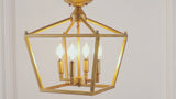 Plains Mini Lantern 12" Iron Modern Farmhouse LED Flush Mount