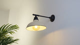 Wallace 12.25" Farmhouse Industrial Indoor/Outdoor Iron LED Victorian Arm Outdoor Sconce