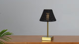 Chester 11.3 in. Coastal Bohemian Metal and Rattan Tapered Cordless Rechargeable Integrated Dimmable LED Table Lamp with Touch Sensor