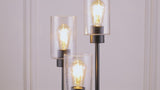 Axel Modern 20.5" Iron/Seeded Glass Modern Industrial LED Table Lamp