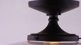 Marfa 14" Glass/Iron Farmhouse Modern LED Flush Mount