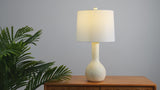 Katee 24.75" Modern Scandinavian Textured Resin/Metal Gourd LED Table Lamp
