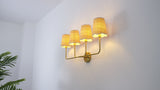 Lila Traditional Coastal Scalloped Fabric Shade/Metal LED Vanity Light