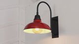Stanley 12.25" Farmhouse Industrial Indoor/Outdoor Iron LED Gooseneck Arm Outdoor Sconce