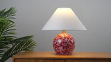 Felice 17.25" Modern Cottage Floral Ceramic Globe LED Table Lamp