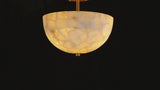 Celine 11.88" 2-Light Modern Contemporary Alabaster/Iron Inverted Dome LED Semi Flush Mount