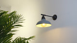 Wallace 12.25" Farmhouse Industrial Indoor/Outdoor Iron LED Victorian Arm Outdoor Sconce