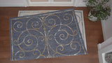 Danae Classic Cottage Filigree Scroll Reversible Machine-Washable Indoor/Outdoor Area Rug