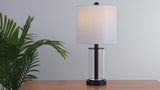 Amner 20.5" Glass Modern Contemporary Fillable Glass LED Table Lamp