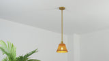 Hattie 1-Light Coastal Bohemian Metal and Woven Rattan LED Pendant Light