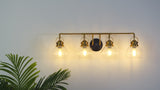 Shirley Metal/ Bubbled Glass Vanity Light