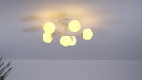 Olivier Parisian 24" Globe Modern Industrial Iron Bistro LED Semi Flush Mount
