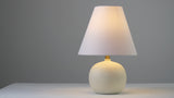 Asher 18.25" Minimalist Scandinavian Resin/Iron Gourd LED Table Lamp Set 2