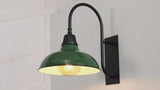 Stanley 12.25" Farmhouse Industrial Indoor/Outdoor Iron LED Gooseneck Arm Outdoor Sconce