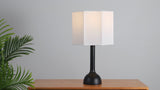 Lisbet 21" Mid-Century Modern Tubular Gourd Resin LED Table Lamp with Octagonal Shade