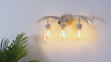 Wyatt Southwestern Bohemian Resin/Seeded Glass Faux Antler LED Vanity Light