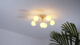 Olivier Parisian 24" Globe Modern Industrial Iron Bistro LED Semi Flush Mount