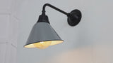 Croydon 9.63"  Farmhouse Industrial Indoor/Outdoor Iron LED Gooseneck Arm Outdoor Sconce