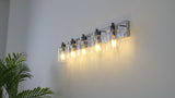 Irving Seeded Glass/Iron Modern Contemporary LED Vanity Light