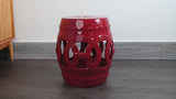 Lucky Coins 16" Chinese Ceramic Drum Garden Stool