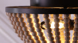 Allison 15" Wood Beaded/Metal LED Flush Mount