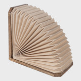 Darla Modern Art Deco Paper Half Pleated Fan LED Table Lamp