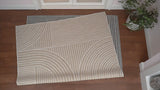Zephyr Mid-Century Modern Arch Stripe Reversible Machine-Washable Indoor/Outdoor Area Rug