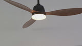 Audie 52" Classic Industrial Iron/Plastic Mobile-App/Remote-Controlled 6-Speed Propeller Integrated LED Ceiling Fan