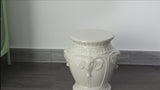 Anita 18" Classic Vintage Ceramic Indoor/Outdoor 4-Elephant Garden Stool