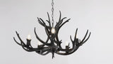 Eldora Rustic Farmhouse Adjustable Resin Antler LED Chandelier