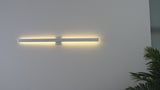 Vara 49.5" Modern Minimalist Indoor/Outdoor Metal 350-Degree Rotate Dimmable Integrated Linear LED Wall Sconce