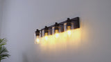 Irving Seeded Glass/Iron Modern Contemporary LED Vanity Light